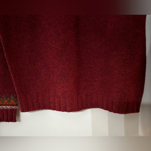 Stile Benetton Women Y2K Wool Fair Isle Multicolor Pullover Sweater Winter Warm - Picture 5 of 9